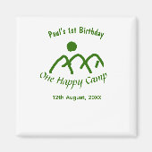 One happy camp green mountain sun 1st birthday マグネット (正面)
