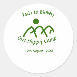 One happy camp green mountain sun 1st birthday  ラウンドシール