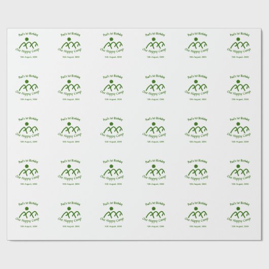 One happy camp green mountain sun 1st birthday  ラッピングペーパー (フラット)