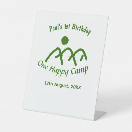 One happy camp green mountain sun 1st birthday  台座サイン