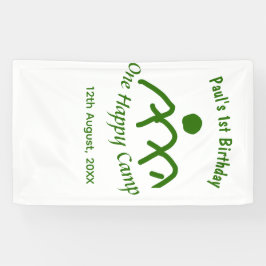 One happy camp green mountain sun 1st birthday  横断幕