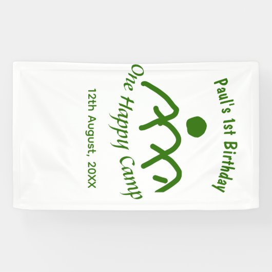 One happy camp green mountain sun 1st birthday 横断幕 (横)