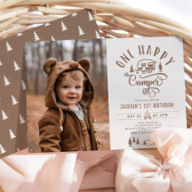 One Happy Camper 1st誕生日の写真