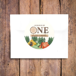 ONE Happy Camper 1st誕生日 ラウンドシール