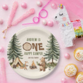 One Happy Camper 1st Birthday Paper Plates ペーパープレート (パーティー)