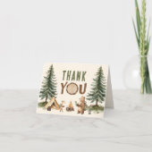 One Happy Camper 1st Birthday Thank You Cards サンキューカード (正面)