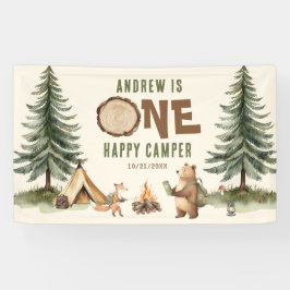 One Happy Camper 1st Birthday Vinyl Banner 横断幕