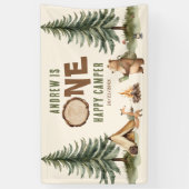 One Happy Camper 1st Birthday Vinyl Banner 横断幕 (縦)