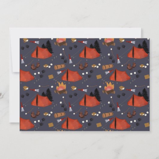 One Happy Camper 1st Summer Birthday Photo 招待状 (裏面)