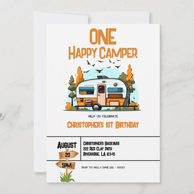 One Happy Camper Adventure 1歳の誕生日パーティー (正面)
