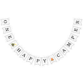 One Happy Camper Adventure Birthday バンティングフラッグ