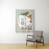 One Happy Camper Birthday Banner Backdrop タペストリー (インサイチュ)