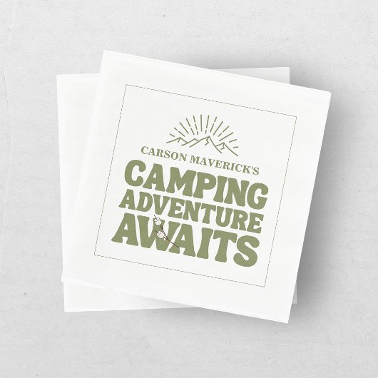 One Happy Camper Boys Birthday  スタンダードランチョンナプキン