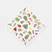 One Happy Camper Boys Birthday  スタンダードランチョンナプキン (角)