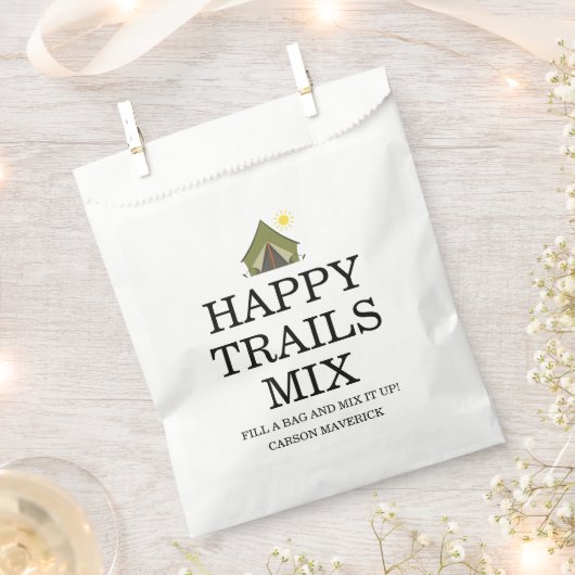 One Happy Camper Boys Birthday  フェイバーバッグ (クリップ留めされた状態)