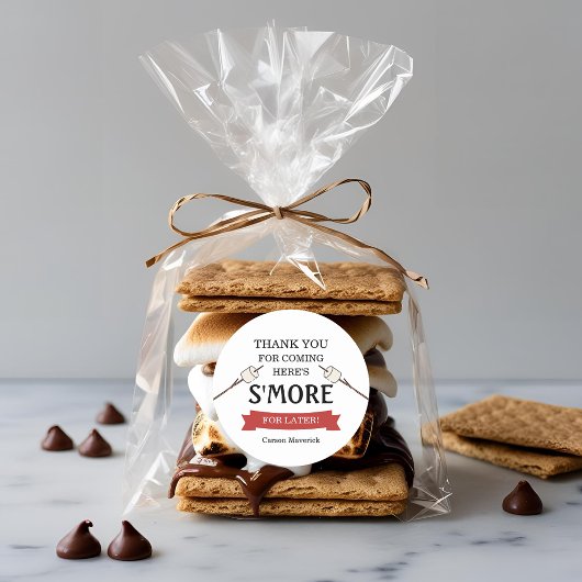 One Happy Camper Boys Birthday  ラウンドシール