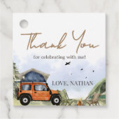 One Happy Camper Camping Boy Birthday フェイバータグ (正面)