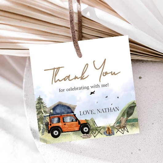 One Happy Camper Camping Boy Birthday フェイバータグ