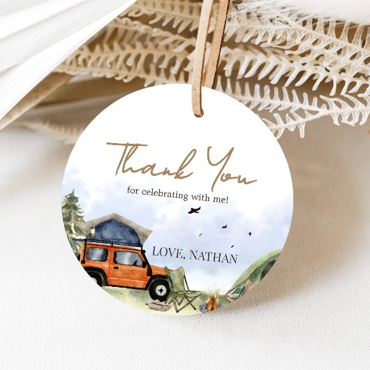 One Happy Camper Camping Boy Birthday フェイバータグ