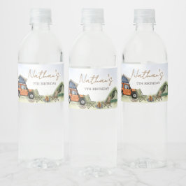 One Happy Camper Camping Boy Birthday ペットボトルラベル