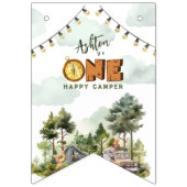 One Happy Camper First Birthday  バンティングフラッグ (第1の旗)