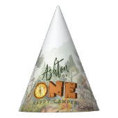 One Happy Camper First Birthday パーティーハット (正面)