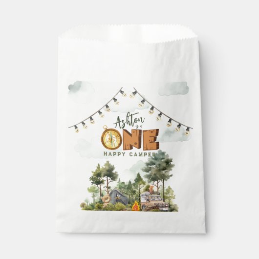 One Happy Camper First Birthday  フェイバーバッグ (正面)