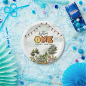 One Happy Camper First Birthday  ペーパープレート (パーティー)