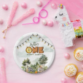 One Happy Camper First Birthday  ペーパープレート (パーティー)
