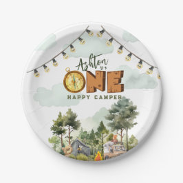 One Happy Camper First Birthday  ペーパープレート
