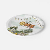 One Happy Camper First Birthday  ペーパープレート (アングル)