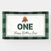 One Happy Camper First Birthday 横断幕 (横)