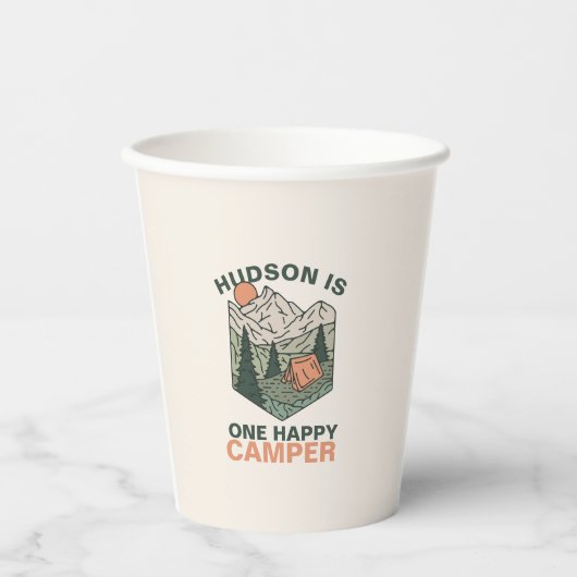 One Happy Camper First Birthday 紙コップ (正面)