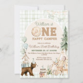One Happy Camper First Birthday Invitation, 招待状 (正面)
