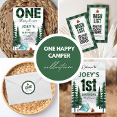 One Happy Camper First Birthday Invitation 招待状