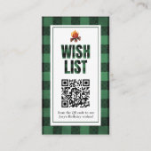 One Happy Camper First Birthday Wish List QR Code エンクロージャーカード (正面)