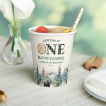 ONE Happy Camper Green Bear 1st誕生日パーティー