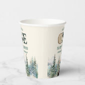 ONE Happy Camper Green Bear 1st誕生日パーティー 紙コップ (右)