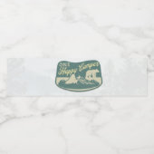 ONE happy camper, One, First Birthday ペットボトルラベル (シングルラベル)