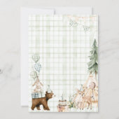 One Happy Camper Photo First Birthday 招待状 (裏面)