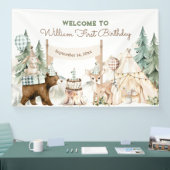 One Happy Camper Photo First Birthday 横断幕 (トレードショー)