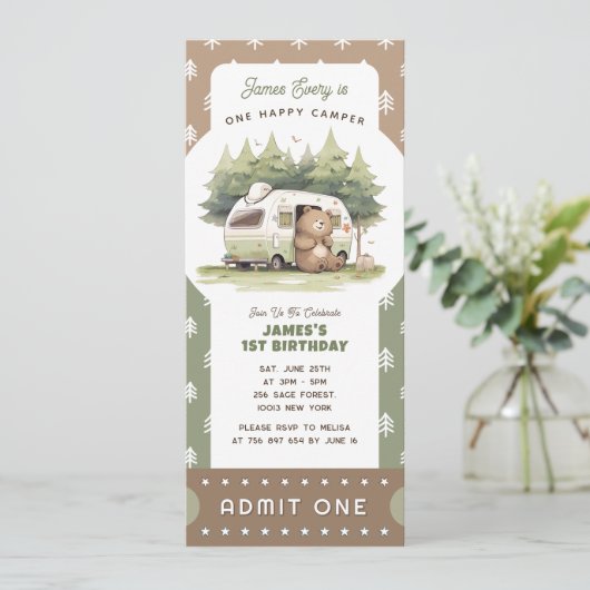 One Happy Camper Ticket Admit One 招待状 (スタンド正面)