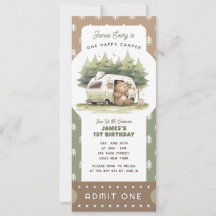 One Happy Camper Ticket Admit One