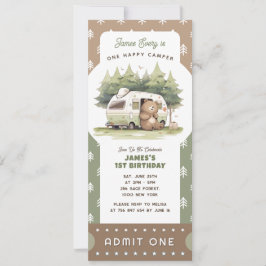 One Happy Camper Ticket Admit One 招待状