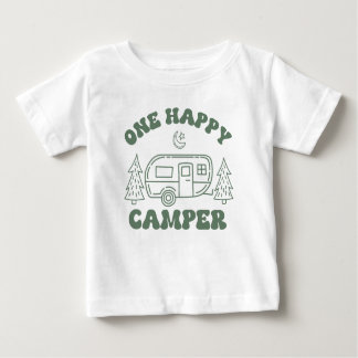 One Happy Camper Toddler T-Shirt – Cute Retro Camp ベビーTシャツ