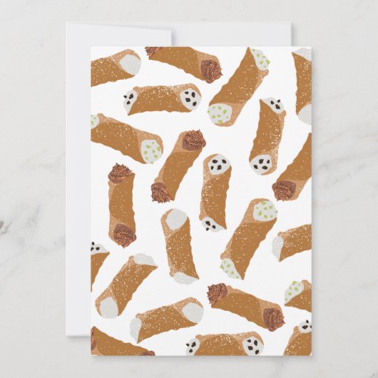 One Happy Cannoli Invite 1st  First Birthday Cute 招待状 (裏面)