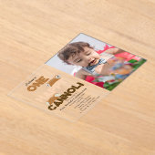 One Happy Cannoli Invite 1st First Birthday Photo アクリル招待状 (レイダウン)