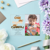 One Happy Cannoli Invite 1st First Birthday Photo アクリル招待状 (インサイチュ (ウェディング))