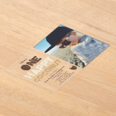 One Happy Coconut 1st Summer Birthday Photo アクリル招待状 (レイダウン)