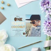One Happy Coconut 1st Summer Birthday Photo アクリル招待状 (インサイチュ (ウェディング))